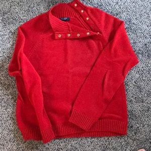 Chaps long sleeve ladies red sweater